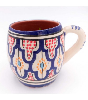 Becher Keramik arabisch - andalusische Dekor - handmade - 10 cm - verschiedene Farben