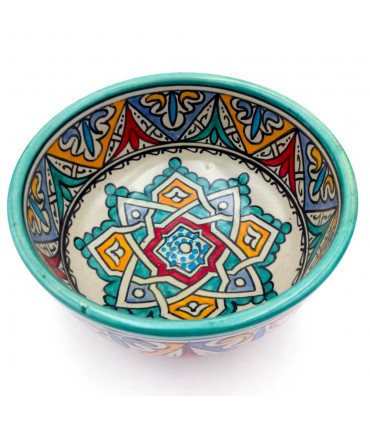 Moroccan Bowl or Bowl - Salad Bowl - Ceramic Fez - Hand Painted - Multicolor