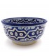 Marokkanische Schüssel oder Schüssel - Salatschüssel - Fez Keramik - Handbemalt - Blau und Weiß - 20 x 9 cm