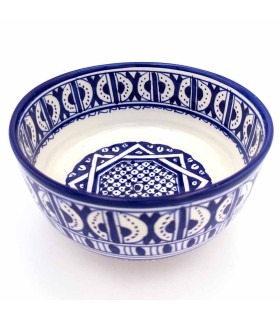 Saladeira Fruteira de Cerâmica Árabe - Artesanato Marroquino - Tigela ou Tigela - Série FESI