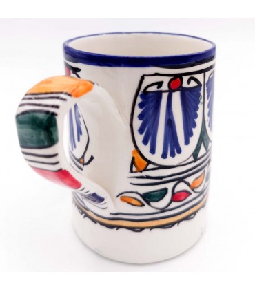 Taza Cerámica Fez Pintada a Mano Artesanía Marroquí - Modelo SAHNEINUN