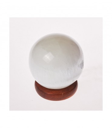 Polished Selenite Lamp - Sphere - 12 cm Diameter Public
