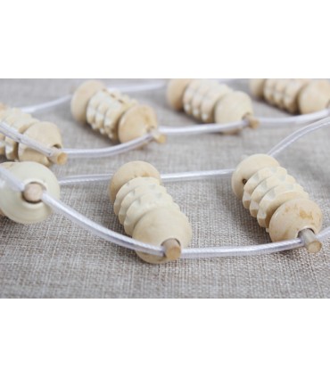 Rückenmassagegerät mit Holzrolle - Beine Hüfte - Stimulierendes Schmerzmodell Dhahri