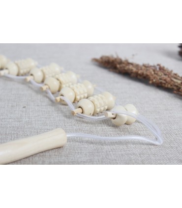 Wooden Roller Body Back Massager - Legs Hip - Stimulating Pain Model Dhahri