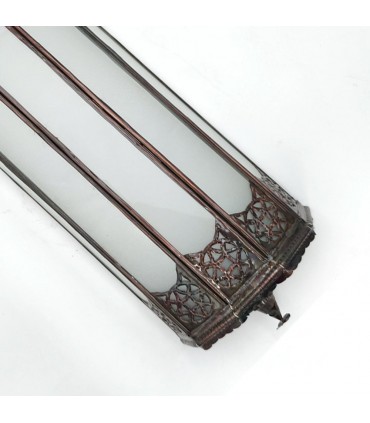 Elongated Crystal Wall Lamp - Andalusian Decoration - Arabic Openwork - TAWILY Model