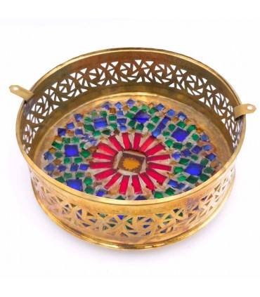 Wall Lamp or Ceiling Lamp - Openwork Brass Arabic Decoration - Model SULTAN