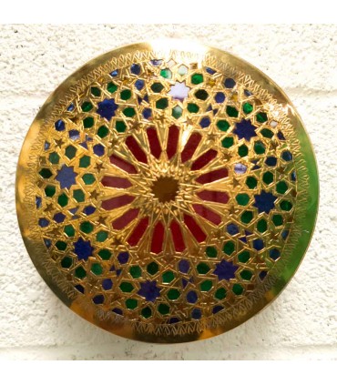 Wall Lamp or Ceiling Lamp - Openwork Brass Arabic Decoration - Model SULTAN