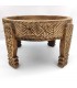 Table Basse Chakki Grinder en Bois Sculpté - Chill Out - Artisanat Marocain Modèle Khashab Beldi