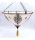 Leather Ceiling Light Hand Painted with Henna - Andalusian Decoration - Moroccan Crafts Marrakshi Model