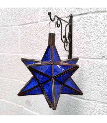 Andalusische Stern-Deckenlampe - Marokkanisches Kunsthandwerk - Azrak Star-Modell