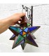 Candeeiro de Tecto Marroquino - Estrela Andaluza - Multicolor Nº 2 - Artesanato Fez - Modelo Najma