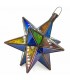 Candeeiro de Tecto Marroquino - Estrela Andaluza - Multicolor Nº 2 - Artesanato Fez - Modelo Najma