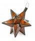 Moroccan Ceiling Lamp - Andalusian Star - Orange - Fez Crafts - Najma Model