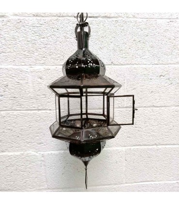 Andalusian Style Moroccan Lamp - Transparent Glass - Fez Craftsmanship - Fez el-Jdid Model