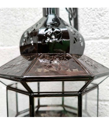 Andalusian Style Moroccan Lamp - Transparent Glass - Fez Craftsmanship - Fez el-Jdid Model