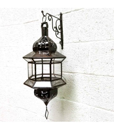 Lampada in Stile Marocchino Andalusi - Vetro Trasparente - Artigianato Fez - Modello Fez el-Jdid