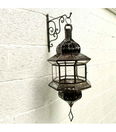 Andalusian Style Moroccan Lamp - Transparent Glass - Fez Craftsmanship - Fez el-Jdid Model