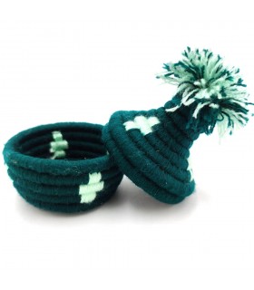 Bonbonnière Doublée Velours Cœur De Palmier Artisanat Marocain - Modèle Makhmal