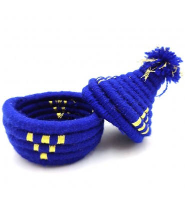 Bonbonnière Doublée Velours Cœur De Palmier Artisanat Marocain - Modèle Makhmal