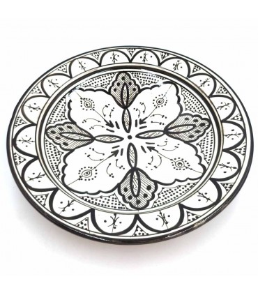 Decorative or Table Plate - Andalusian Ceramic Asfi - Moroccan Crafts - Aswadein Model