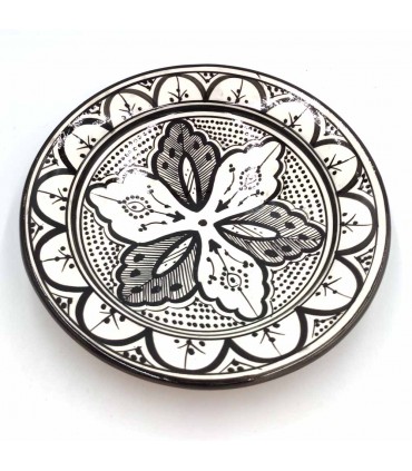 Prato ou Mesa Decorativa - Cerâmica Asfi Andalusí - Artesanato Marroquino - Modelo Aswadein