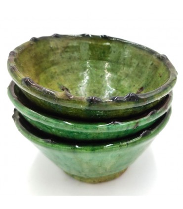 Green Ceramic Bowl Tamegroute Moroccan Crafts - Tamegroute Model