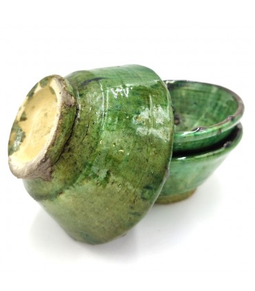 Bol Céramique Vert Tamegroute Artisanat Marocain - Modèle Tamegroute