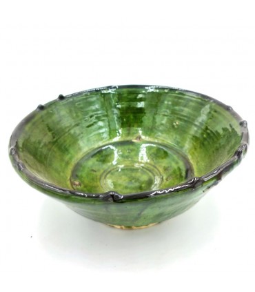Green Ceramic Bowl Tamegroute Moroccan Crafts - Tamegroute Model