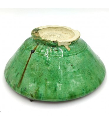 Green Ceramic Bowl Tamegroute Moroccan Crafts - Tamegroute Model
