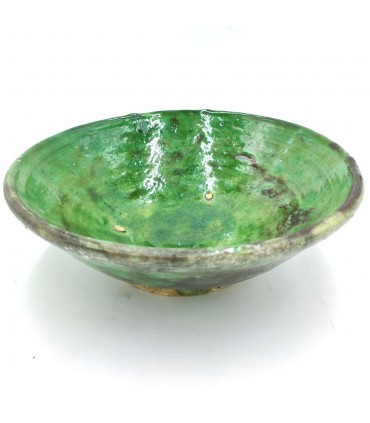 Ciotola in Ceramica Verde Tamegroute Artigianato Marocchino - Modello Tamegroute