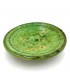 Tamegroute Piatto o Portafrutta in Ceramica Verde Artigianato Marocchino - Modello Tamegroute