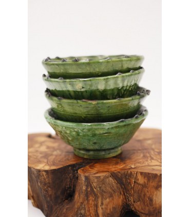 Green Ceramic Bowl Tamegroute Moroccan Crafts - Tamegroute Model