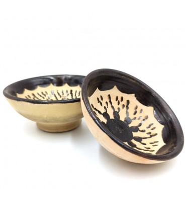 Cuenco cerámica Marroqui terracota Barro Pintado con Brea Natural  - Desinfectante Natural - Refrescante - Modelo Kitran