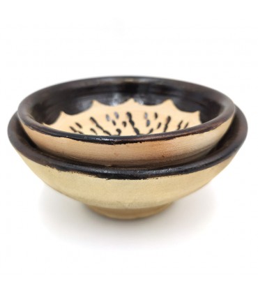 Cuenco cerámica Marroqui terracota Barro Pintado con Brea Natural  - Desinfectante Natural - Refrescante - Modelo Kitran