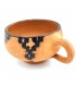 Tazza in terracotta marocchina in ceramica dipinta con pece naturale berbera - Disinfettante naturale - Rinfrescante - Modello K