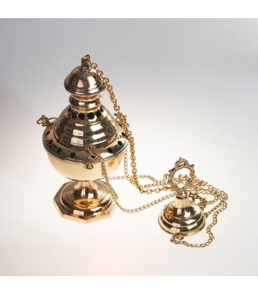 "Botafumeiro" Räuchergefäß - Bronze oder Nickel - Kette 70 cm