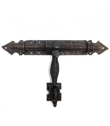 Door Bolt Rustic Ironwork Moroccan Artisan Forge - Old Vintage Style