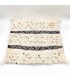 2 x Berber Cushion Cover Moroccan Crafts White Bohemian Andalusian Decoration 50cm x 50cm Model nº1