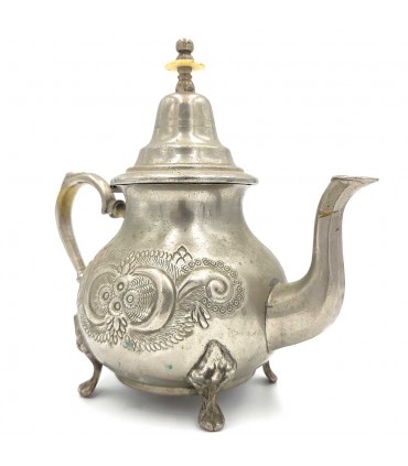 Antike marokkanische Alpaka Teekanne Vintage Crafts Shaibani Modell