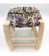 Marokkanischer Hocker Zitronenholz Stoffreste Tadwir Modell