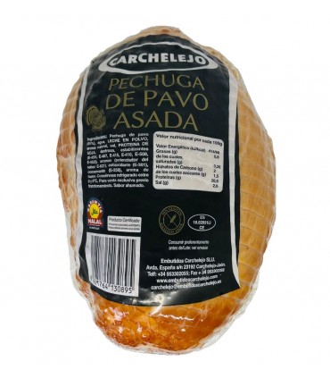 Peito de Peru Assado Halal Carchelejo Peça Inteira 2,5kg +/- aprox.