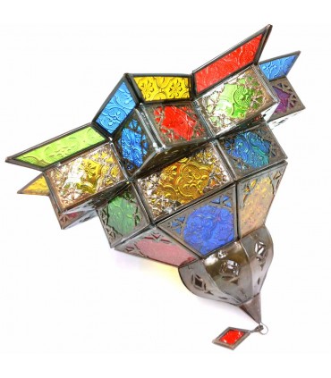 Arabische Decke Lampe - mehrfarbige Kristalle - arabische Entwurf