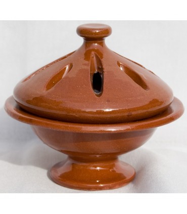 Turibolo braciere miele - incenso in grani - lustrato ceramica
