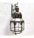 Farol Octogonal De Hierro Calado - Para Colgar o Posar-Blanco Mate  - 37 cm