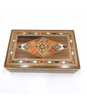 Oriental Spices Mix Gift Set Wooden Box with Handcrafted Inlaid Tawabil Model