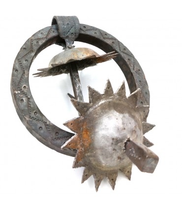 Poignée Appelant Quincaillerie en Fer Forgé Artisanat Marocain Antique Décoration Rustique Vintage