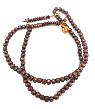 Tasbih Masbaha bois de teck artisanat égyptien chapelet islamique 99 perles