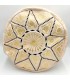 Arabian Puff 100% Leather - Natural Skin Color Moroccan Crafts - Laun Abiadun Model