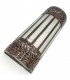 Candeeiro de Parede Artesanato Marroquino Metal e Vidro - Cor Cobre e Branco - Modelo Nisfun AbiadSable Series