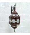 White and Copper Moroccan Craftsmanship Ceiling Lamp - Sable Series - Nahr Model